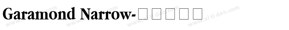 Garamond Narrow字体转换